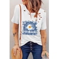 thumbnail image 3 of ABPHQTO Camiseta negra con gráfico de hombros descubiertos con estampado de conejito de Pascua feliz para mujer, 3 of 5