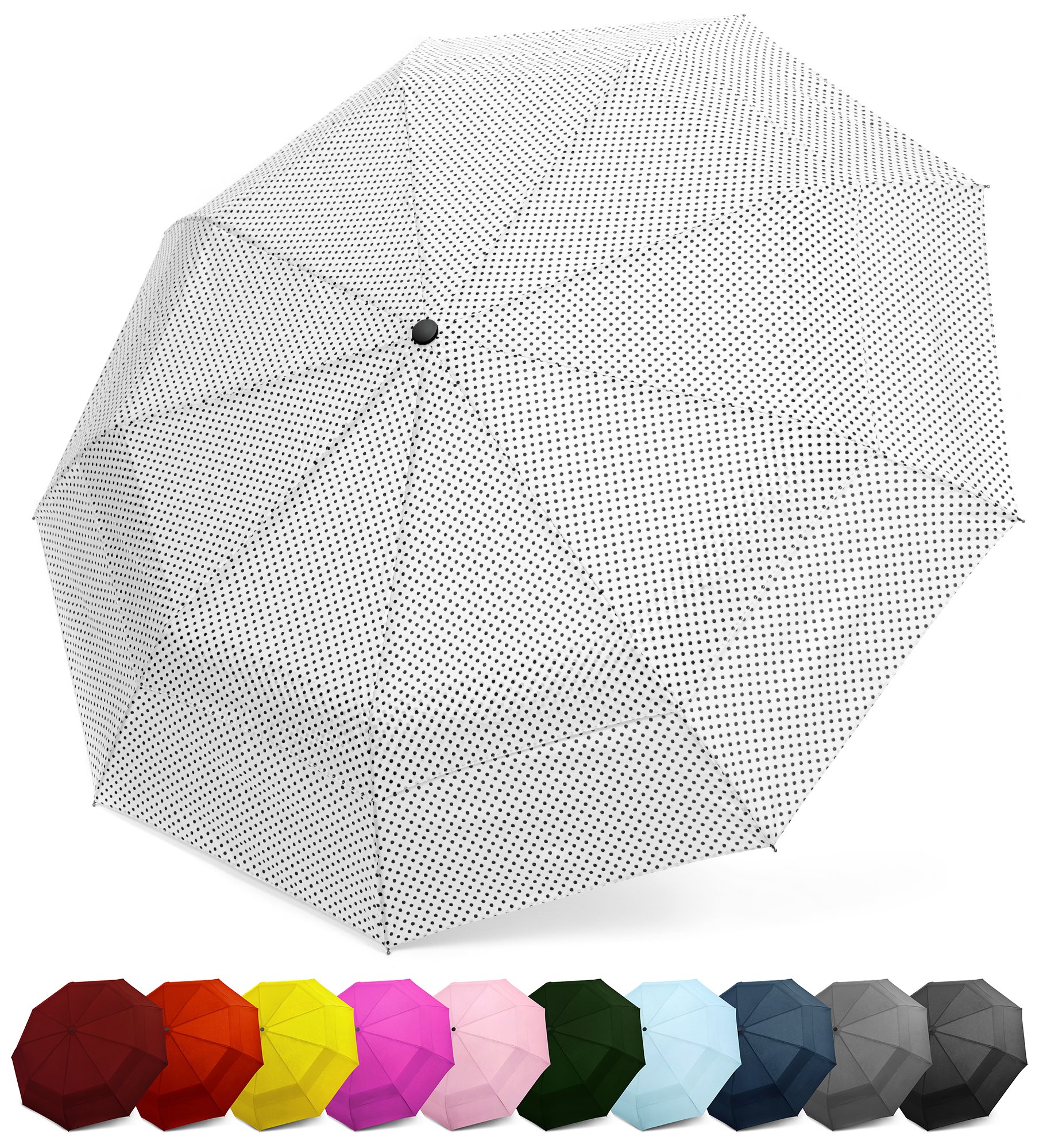 EEZY Travel Umbrella for Rain Mini Compact Windproof Umbrellas