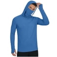 thumbnail image 2 of Axiiglly Fishing Shirts for Men UPF 50+ Sun Protection Long Sleeve Hooded Shirts with Face Mask Outdoor Hiking Running Hoodie Rash Guard, S-4XL, 2 of 8