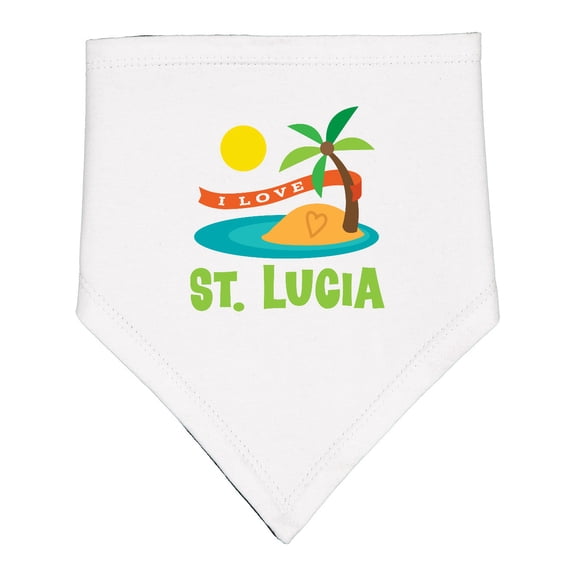 Inktastic I Love St Lucia Baby Bandana Bib