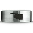 thumbnail image 2 of Tungsten Oklahoma Sooner State Band Ring 8mm Men Women Comfort Fit Brushed Gray Flat Cut Black Polished, 2 of 4