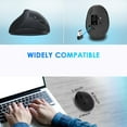 thumbnail image 4 of Ratón Vertical Ergonómico Recargable Inalámbrico USB 2,4 G para Ordenador Portátil, Ratón para Juegos, Color Negro, 4 of 5