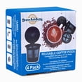 thumbnail image 4 of Brew Addicts Reusable Coffee Filters – Black, 4-Pack Refillable Pods with Stainless Steel Mesh – Compatible with Keurig 1.0 Coffee Makers, 4 of 7