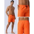 thumbnail image 5 of DARING DIVA Men's Elastic Waist Drawstring Surfing Board Shorts 32 Orange, 5 of 6