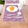 thumbnail image 5 of YFYANG Washable Heat-Resistant Placemats, 70% PVC/30% Polyester, Red Wavy Line Texture Kitchen Table Mat, 12" x 18" 6 Piece, 5 of 6