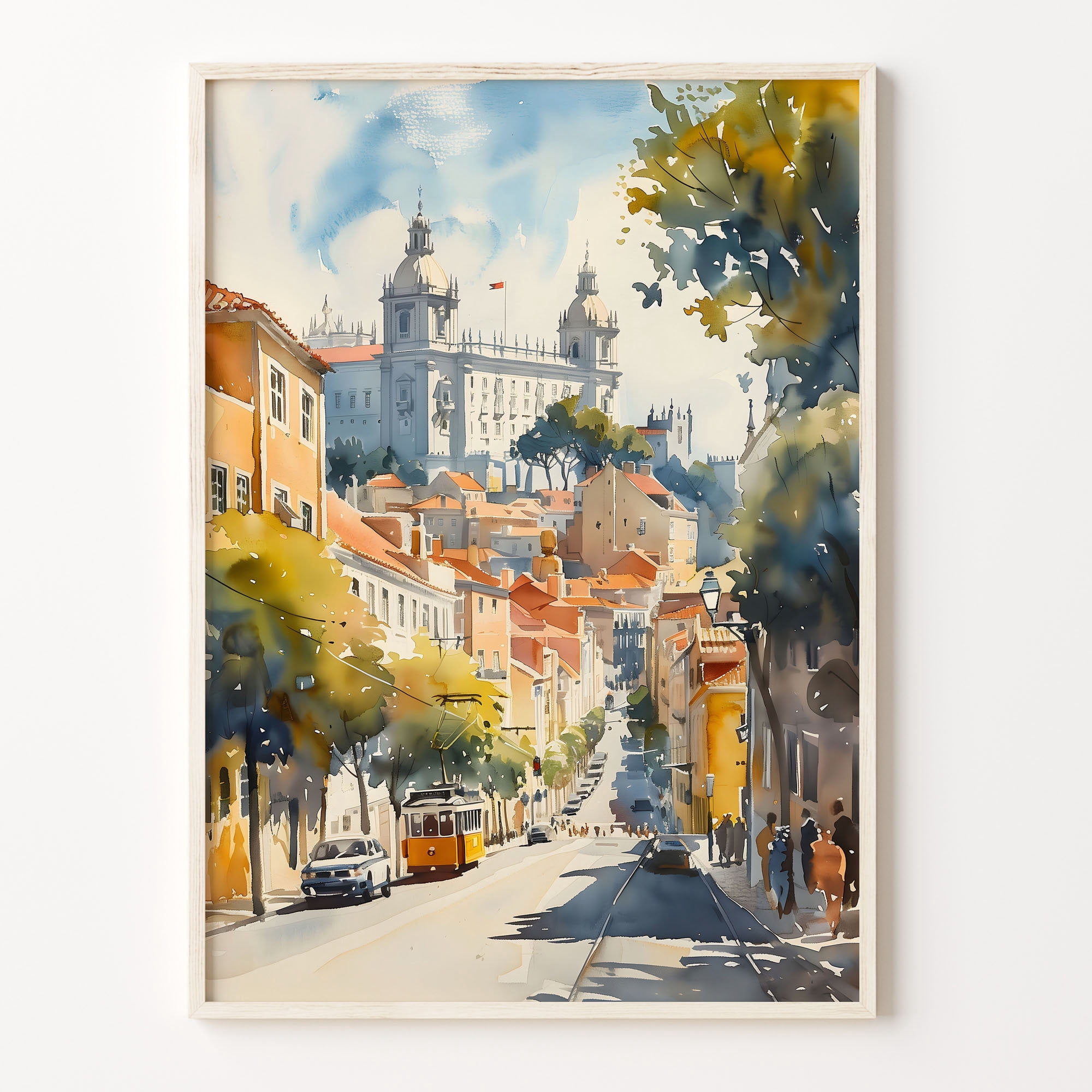 Lisbon Portugal Travel Art Decorative Wall Poster , Poster Print Only
