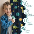 thumbnail image 3 of Blackout Kids Curtains,Blue Cartoon Dinosaurs Planets Pattern Childrens Insulated Curtains Set Of 2,Bedroom Essentials,Toddler Room Decor 42"x84", 3 of 5