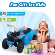 Jaxpety 6V Ride on ATV for Toddlers, Kids 4 wheelers for 18-36 Months, Ride-on Toy with Trailer, Music, Safety Belt