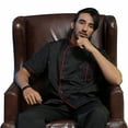 thumbnail image 4 of TOPTIE Unisex Short Sleeve Chef Coat Jacket, Black with Red, 4 of 8