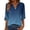 Dark Blue, variant on Womens 3/4 Length Sleeve Tunic Tops Casual V Neck Shirts Business Work Blouses Trendy Flowy Tees, Size S-2XL