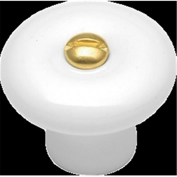 1.25 in. English Cozy Knob - White Porcelain