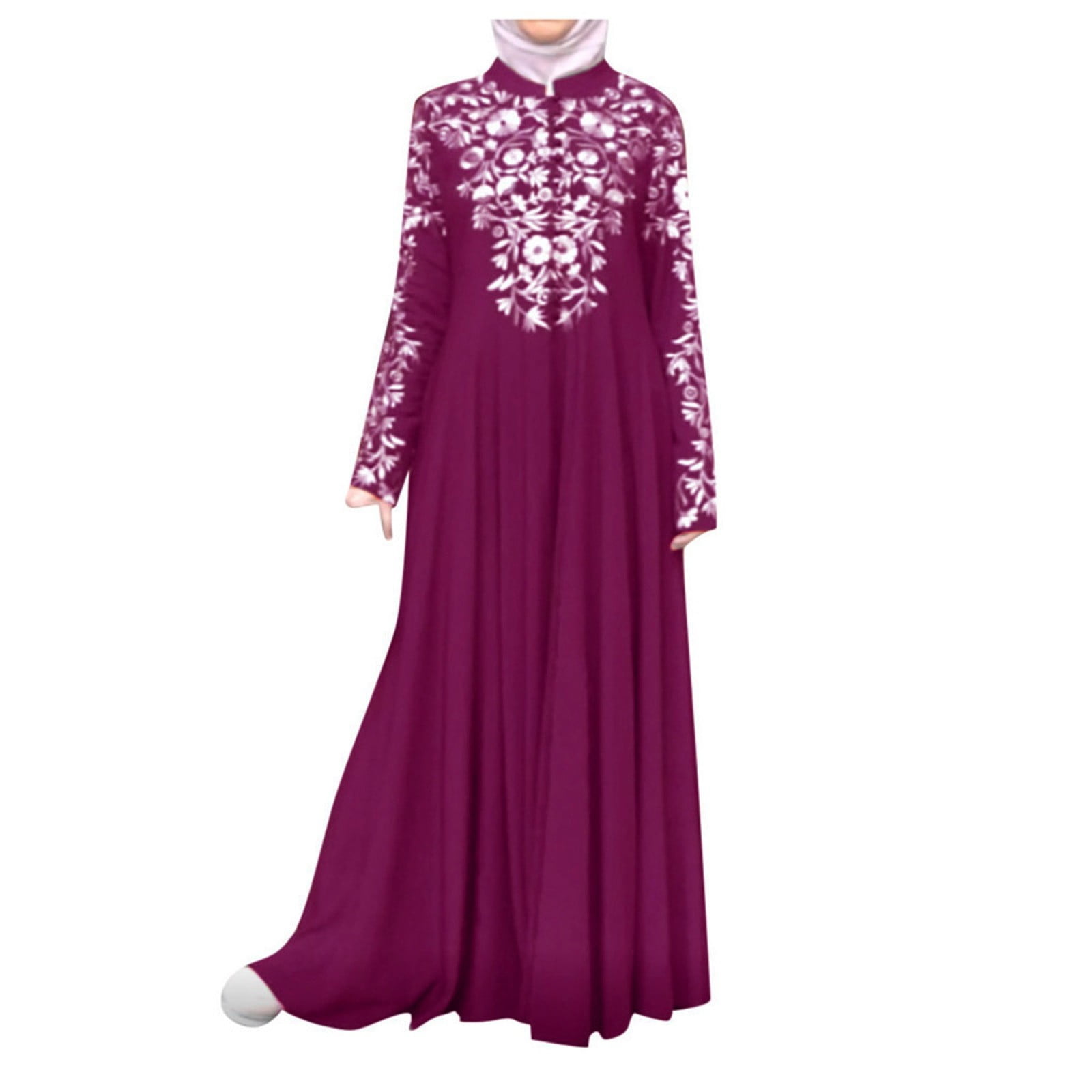 Casual Dresses for Women Maxi Lace Jilbab Stitching Abaya Arab Kaftan ...