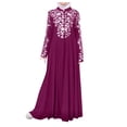 thumbnail image 1 of Kcodviy Robe Femme Musulmane Caftan Robes Juniors Arabe Jilbab Abaya Islamique Robe Midi Femme Dentelle Couture Robe Maxi, 1 of 2