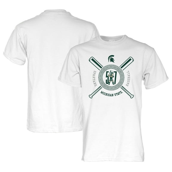 Unisex Blue 84 White Michigan State Spartans 517 Day Baseball T-Shirt