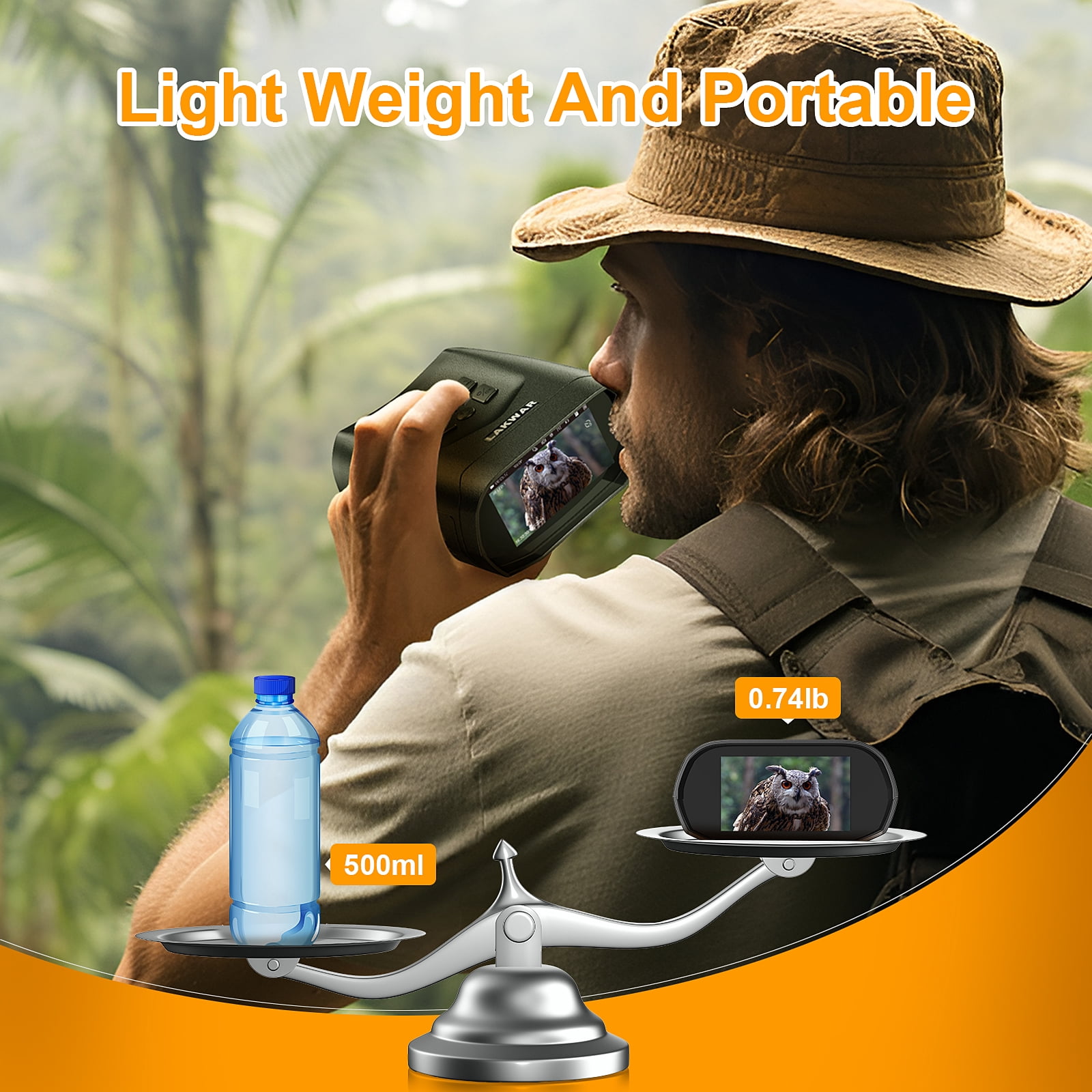 4K Night Vision Binoculars-Night Vision Goggles for Adults, 3'' IPS Large Screen Hunting Binoculars for Day and Night with 32GB Memory