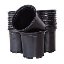 Expert Gardener 2.5 Qt. Black Plastic Nursery Pots (25-Pack)
