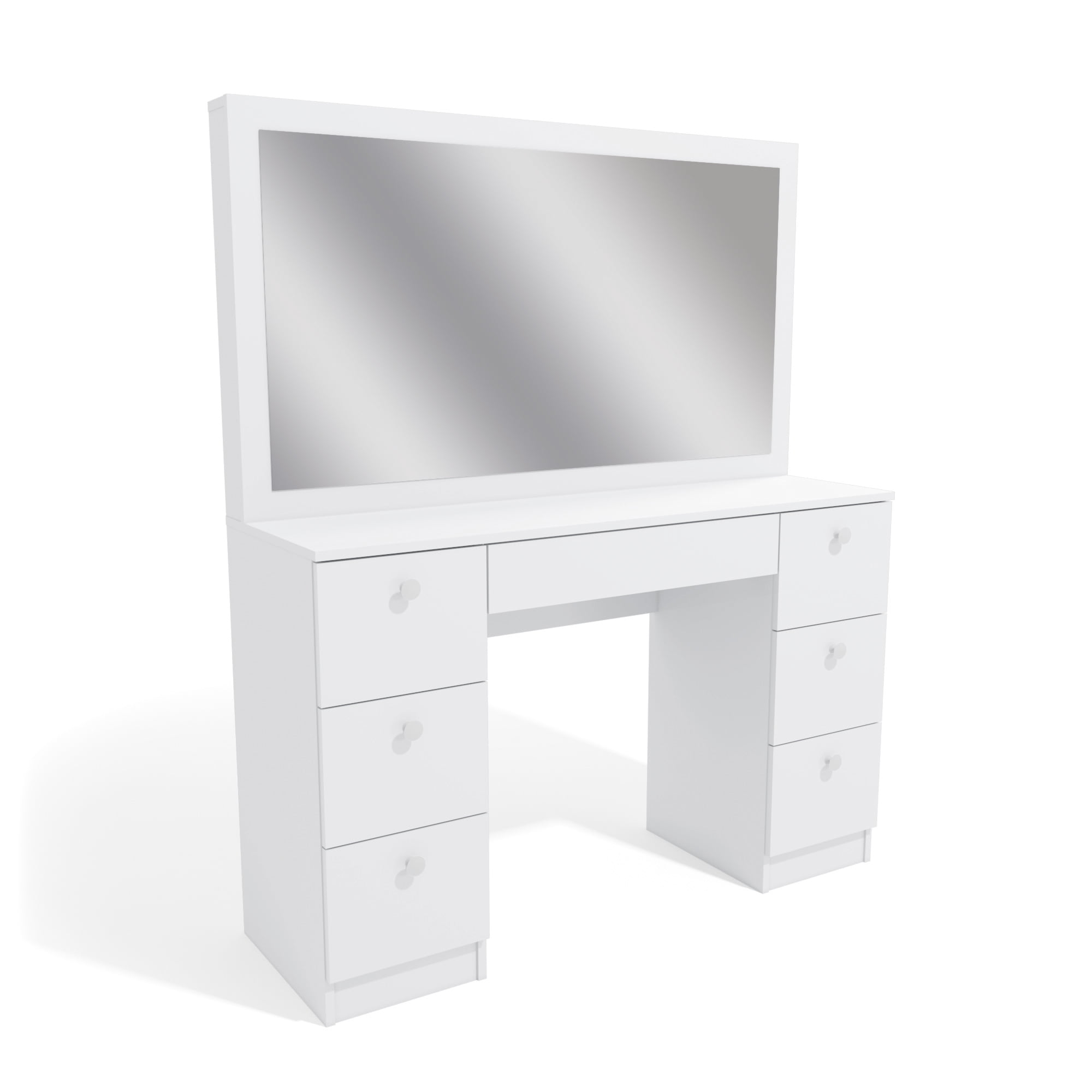 Boahaus Artemisia Modern Vanity, Boahaus Eleanor Modern Vanity Table With Mirror And 3 Drawers White Finish