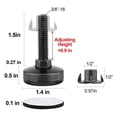 thumbnail image 2 of 12Pcs Furniture Levelers Duty Furniture Leveling Feet Adjustable Leg Levelers for Cabinets Chairs Raiser, 2 of 6