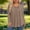 Khaki, variant on NTACZA Womens Tops Plus Size Pleated Blouse Crew Neck Flowy Loose Casual Shirts for Women L