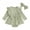 Green, variant on Musuos Newborn Girl Outfit, 3 6 9 12 18M Long Sleeve Crew Neck Bow A-line Romper Dress with Headband Clothes