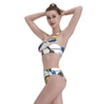 thumbnail image 5 of Daiia Panda with Sun glasses printed 2 piece Swimsuit Bikinis for Women High Waisted Racerback Bathing Suits Summer Tummy Control Scoop Neck Swimwear-Small, 5 of 8