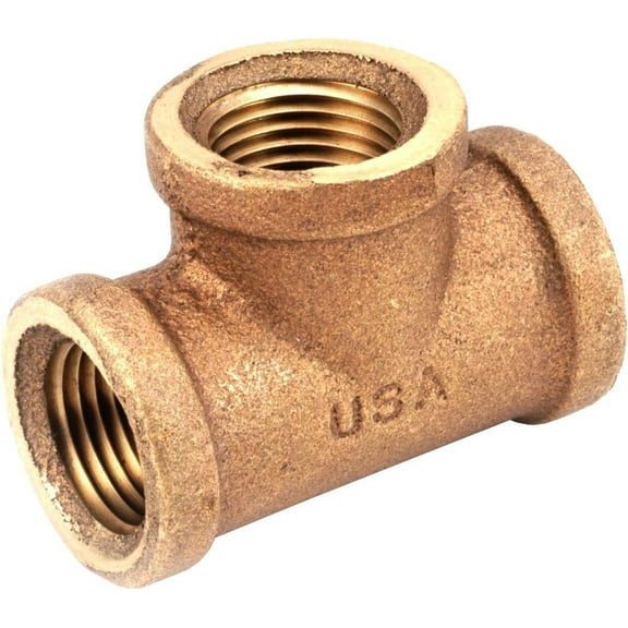 Anderson Metals 738101-16 1-Inch Low Lead Tee, Brass