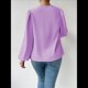 thumbnail image 4 of Blusas de Mujer con Cuello Vuelto, Larga, para Profesora, Oficina, Negocios, Elegantes, Informales Púrpura XXXL, 4 of 5
