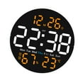thumbnail image 3 of Calendario de reloj de pared digital  degree f/ degree C conmutable con la semana de la fecha de luz nocturna para el dormitorio de la oficina dormitorio a salón Naranja, 3 of 8