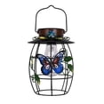 thumbnail image 3 of Vaveren Solar Lantern Outdoor Light Butterfly LED Chandelier for Pathway Fence Patio, 3 of 8