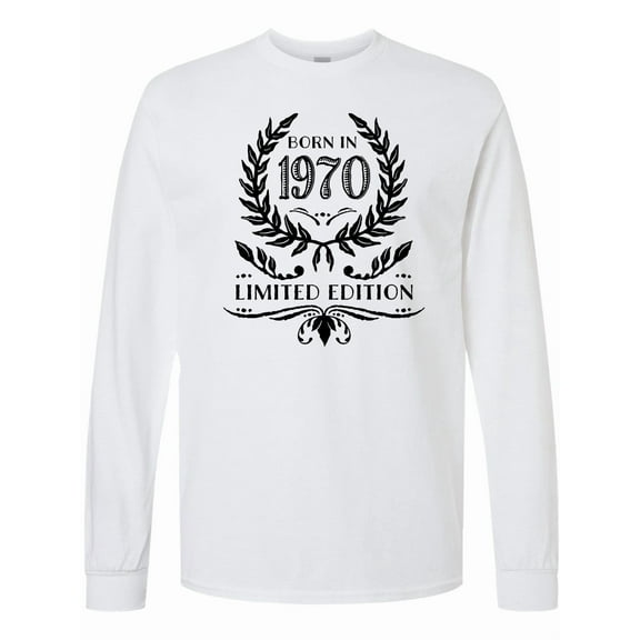 Inktastic Born in 1970 Limited Edition Long Sleeve T-Shirt