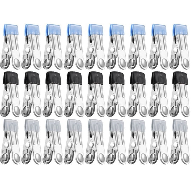 Cqxid Fixing Clip Under $10 30 Pcs Stainless Steel Clothes Multifunctional Non Slip Metal Clothes Peg Clothes Clips For Socks