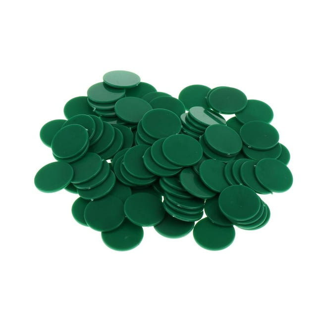Juego de 100 Monedas de Plástico Sin Límites, Juego de Piratas, Monedas Del Tesoro, Favores de Fiesta - Verde Sunnimix fichas de bingo