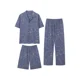 thumbnail image 5 of Ropa de dormir de verano de algodón puro para hombre, pantalones largos de manga corta, ropa fina para el hogar, conjunto de tres piezas, ropa interior cómoda y transpirable, 5 of 5