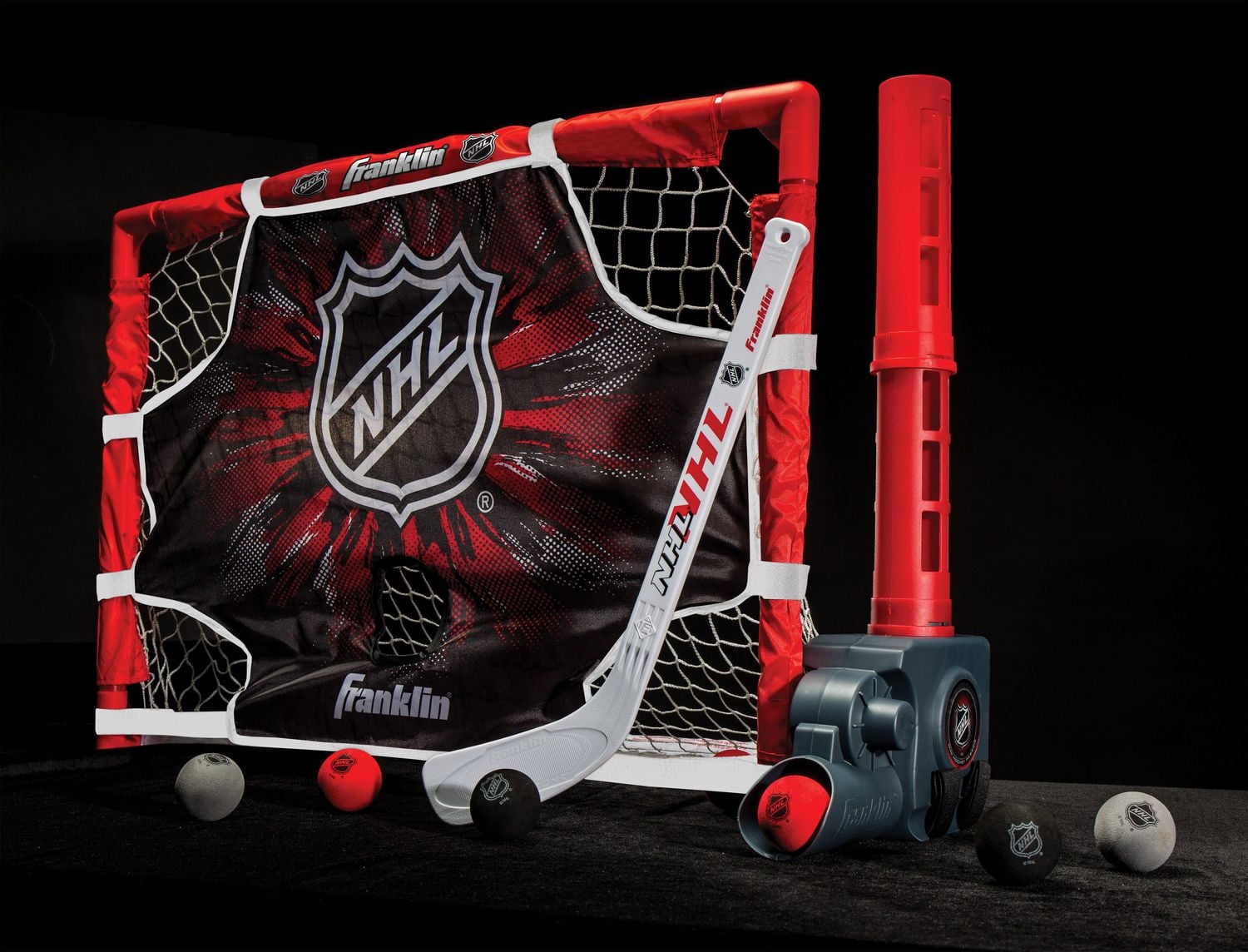 Franklin Sports NHL Mini Hockey Automatic Passer Goal & Target Set