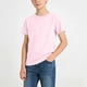 thumbnail image 1 of Blusas y camisas de manga corta con cuello redondo, color liso, para niños, camisetas de manga corta con cuello redondo, tallas medianas y grandes, top informal y cómodo, top de poliéster para niña, 1 of 7