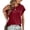 Wine, variant on MELDVDIB T-Shirt for Womens Crew Neck Short Sleeve Solid Color Textured Loose Pullover Tees Going Out Business Basic Tops