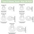 thumbnail image 2 of 150pcs Safety Eyes Washers 5 Sizes Craft Eyes Backs Stuffed Crochet Eyes Nose Gaskets Kawaii Eyes Washers for Teddy Bear Amigurumi Craft Puppet Plush Animal Making 12/14/17/20.5mm Plastic, 2 of 6