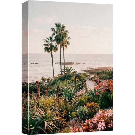 Wall26 Canvas Print Wall Art Tropical Palm Tree Horizon Print Nature Wilderness Photography Wall Decor Realism Floral Botanical Southwest Rustic Countryside Desert Landscape for Bedroom - 12"x18"