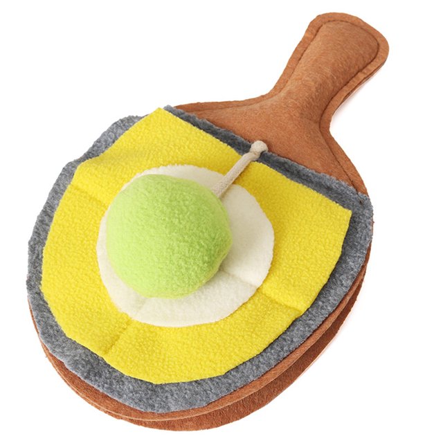 Ourlova Pet Tennis Racket Toy Dog Cat Puzzle Game Sound Training Hidden Food Toy Decompression Toys