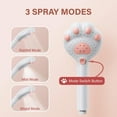 thumbnail image 4 of AuroraX Handheld Cute Cat Shower Head,White High Pressure Adjustable Spray Showerhead with Filtration Power Wash 3 Spray Settings Easy Installation, 4 of 6