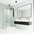 thumbnail image 6 of VIGO Winslow 36 in. L x 48 in. W x 79 in. H Frameless Sliding Shower Enclosure Kit in Matte Brushed Gold with Clear Glass, 6 of 12