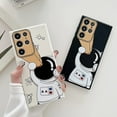 thumbnail image 2 of Compatible with Samsung Galaxy S22 Ultra Astronaut Case Women Girls Candy Color Cute Case Camera Lens Full Protection Soft Silicone Case for Samsung Galaxy S22 Ultra 5g 6.8 inch (Black), 2 of 12