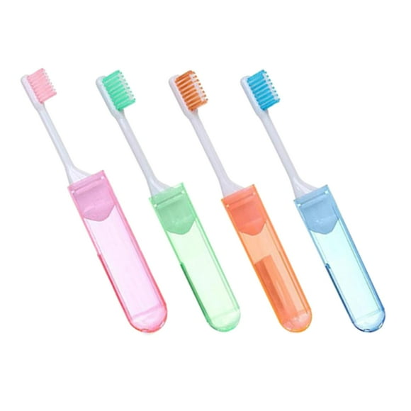 4 Pieces Travel Folding Toothbrush Individually Wrapped with Box for Camping Sunnimix cepillo de dientes plegable