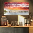 thumbnail image 1 of Roatan Beach Sunset Panorama - Seashore Photo Canvas Art Print, 1 of 3