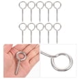thumbnail image 1 of RUNROTOO 10Pcs Screw Eye Design Silver Eye Bolts Heavy Duty for Securing Ropes Indoor Outdoor Use, 1 of 8