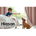 thumbnail image 2 of Hiasan Blackout Curtains for Bedroom, 42 x 84 inches Thermal Insulated Light Blocking Window Curtains Living Room, 2 Panels Sewn with Tiebacks, Blush Pink, 2 of 11