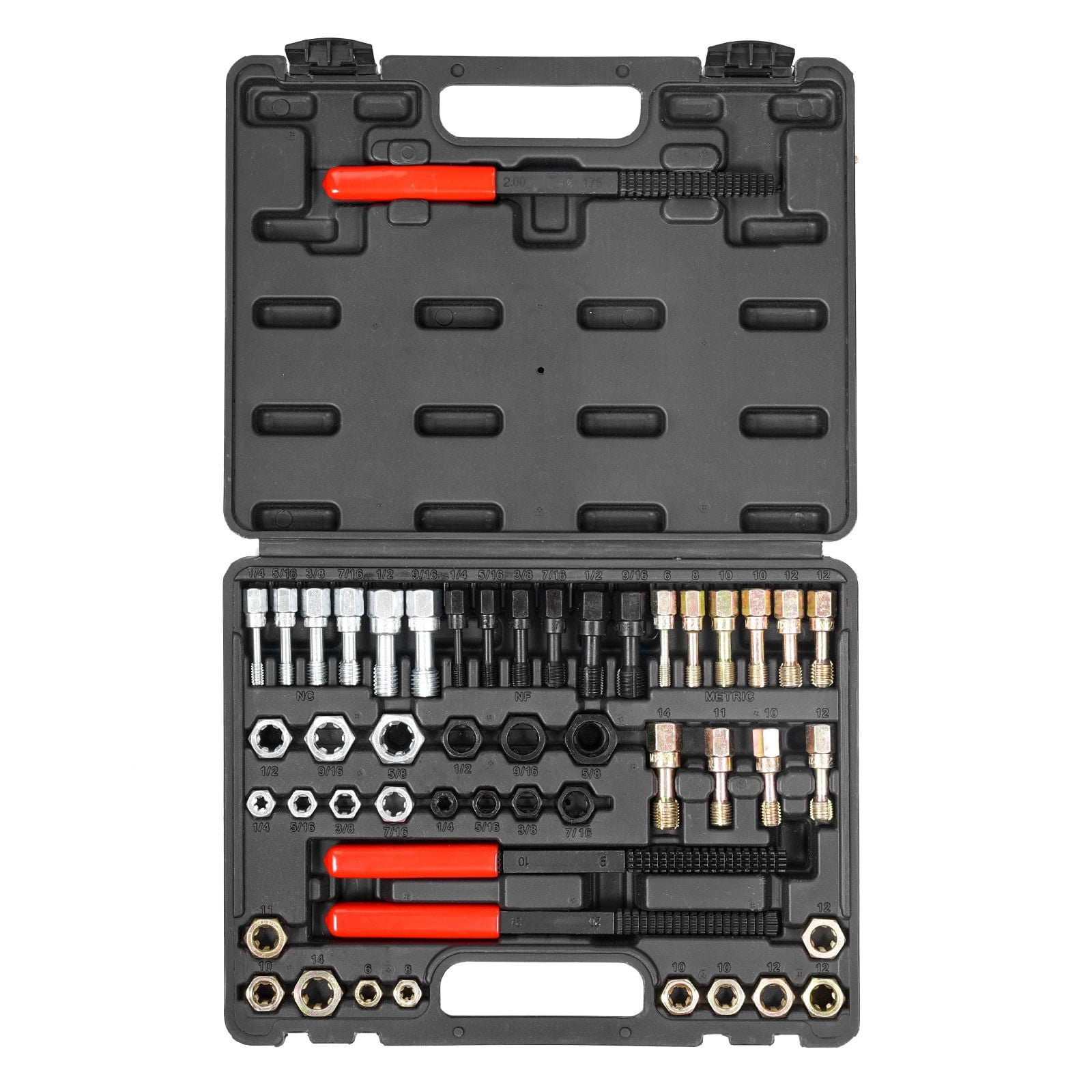 Thread Chaser Set 49-Piece Metric UNC UNF with 3 Thread Files for Automotive Repair