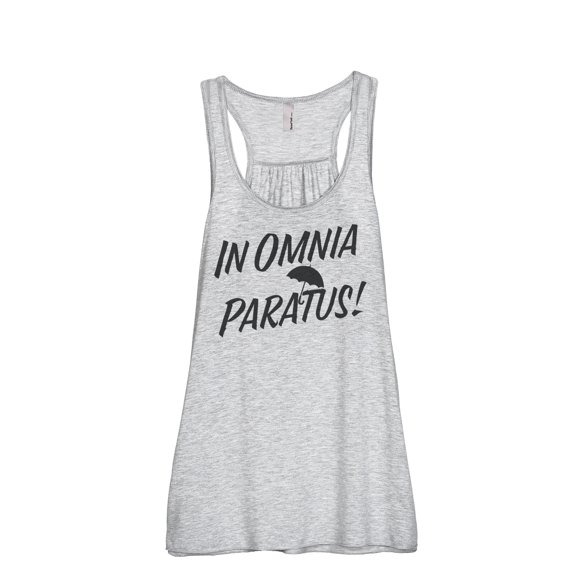 In Omnia Paratus Women's Fashion Sleeveless Flowy Racerback Tank Top Sport Grey Large