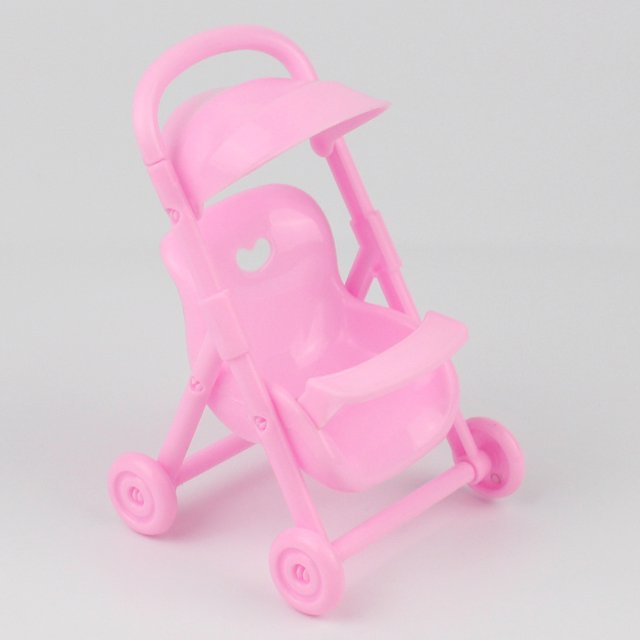 Lubelski Simulation Baby Trolley Anti-deformed Creative Plastic Baby Pink Doll Stroller Shooting Props