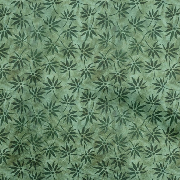oneOone Polyester Spandex Green Fabric Asian Block Diy Clothing Quilting Fabric Print Fabric By Yard 56 Inch Wide